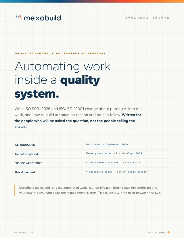 The cover of Automating Work Inside a Quality System